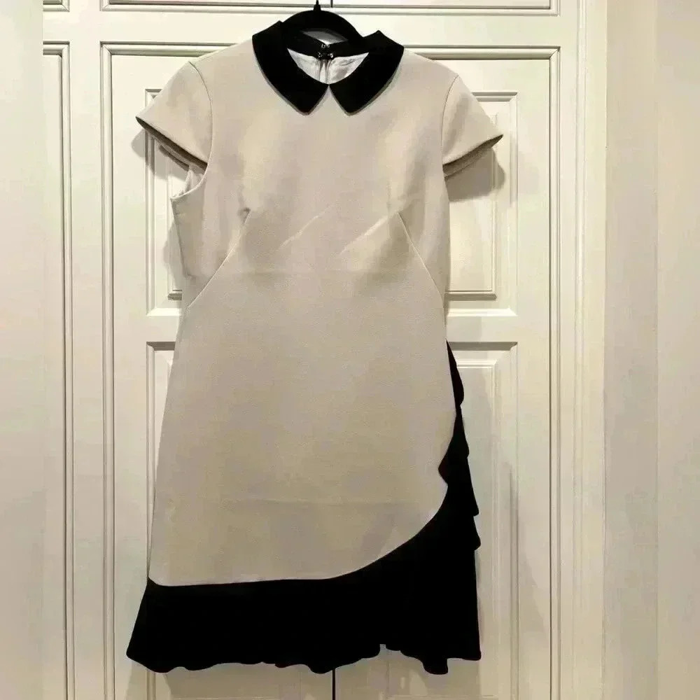 kate spade womens  ruffle crepe sheath dress size 6